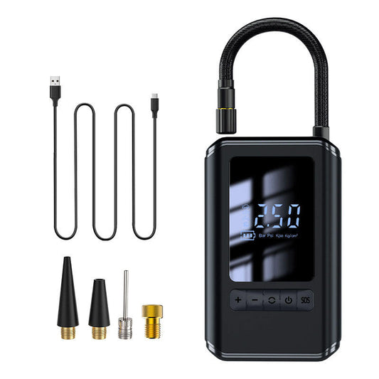 Compresor Auto Wireless 3-în-1 – Umflă Anvelope, Ecran Digital & Powerbank