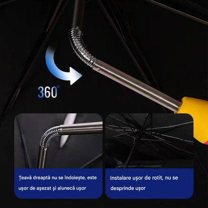 Umbrelă Solară Premium AutoXpress™ – Protecție Titan UV & Răcoare Instantă