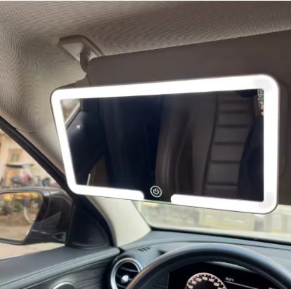 Oglindă Auto LED Premium cu Touch – 3 Moduri de Iluminare & Luminozitate Reglabilă