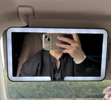 Oglindă Auto LED Premium cu Touch – 3 Moduri de Iluminare & Luminozitate Reglabilă